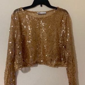 Gold sequin top